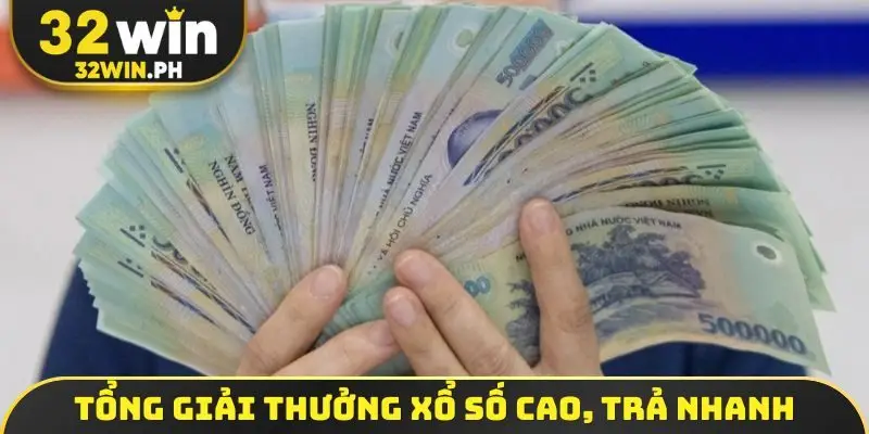 Tổng giải thưởng xổ số cao, trả nhanh