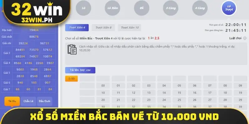 Xổ số miền Bắc bán vé từ 10.000 VND